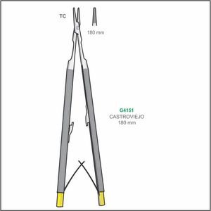 Porte-aiguille en carbure de tungstène en acier inoxydable, instruments chirurgicaux ophtalmiques, forceps de précision de qualité supérieure pour la chirurgie oculaire - Product Image 1
