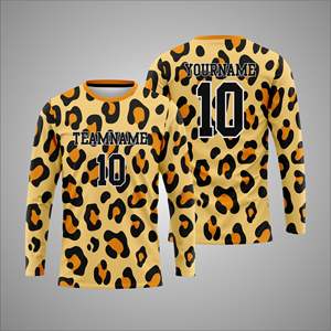 Camiseta deportiva de manga larga con sublimación personalizada – Camiseta de entrenamiento atlético con impresión de número y nombre de equipo personalizados - Product Image 1