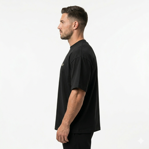 เสื้อยืดออกกำลังกายแบรนด์ส่วนตัว เสื้อยืดฟิตเนสแบบกำหนดเอง เสื้อผ้ากีฬา Unisex ผ้าฝ้าย 100% ระบายอากาศได้ดี ทรงโอเวอร์ไซส์ น้ำหนักเบา - Product Image 3