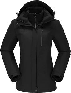Veste softshell imperméable à capuche bleu clair pour femme, vêtements de travail en plein air - Product Image 5
