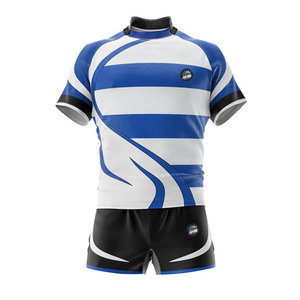 ชุดยูนิฟอร์มรักบี้แขนสั้นคุณภาพสูงแบบใหม่ พิมพ์ลายเต็มตัว ระบายอากาศได้ดี ป้องกันแบคทีเรีย ผลิตจากโพลีเอสเตอร์ 100% ปรับแต่งได้ - Product Image 3