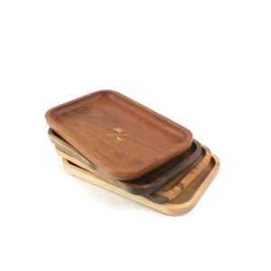 Plateau rectangulaire en bois de haute qualité, plateau de service en bois massif naturel pour la cuisine et la table à manger - Product Image 4