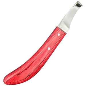 Couteau à sabots en acier inoxydable résistant à la rouille pour chevaux, manche en bois OEM, outils professionnels de fermeur pour la coupe des sabots de chèvre - Product Image 2