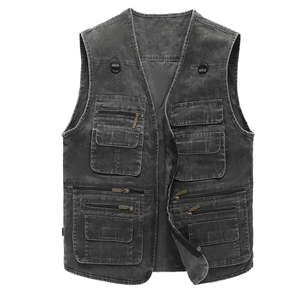 Nuevo Chaleco Vaquero de Diseño Único y Alta Calidad para Hombre, Estilo Casual sin Mangas, Ropa Urbana - Product Image 1