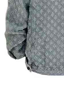 Servicios OEM, Chaqueta Vaquera Personalizada para Hombre con Lentejuelas Desgastadas, 100% Algodón, Chaqueta Jacquard para Hombre - Product Image 4