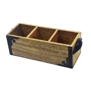 Nouveau support de rangement en bois artisanal à compartiments pour ustensiles de cuisine et outils d'artisanat, idéal pour l'organisation domestique - Product Image 6