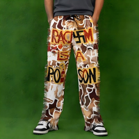 Pantalon personnalisé en tapisserie pour homme, tissé jacquard, style couverture, grandes tailles