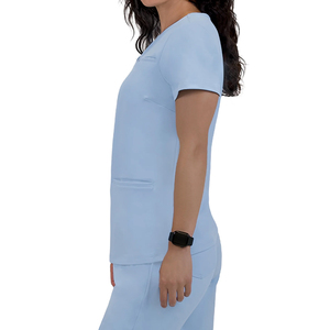 Fort Worth Sports Custom Logo OEM Unisex Short Sleeve Nursing <b>Scrubs</b> <b>Plus</b> <b>Size</b> Fashionable Doctor Nurse Uniforms Sets Stretchy - Product Image 2