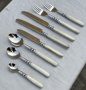 Premium Quality Flatware <b>Set</b> 18/<b>8</b> Stainless Steel Mirror polish Cutlery <b>Set</b> With Resin Engraving Handle Tabletop <b>Dinnerware</b> <b>Set</b> - Product Image 3