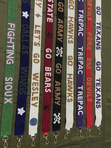 Gameday Beaded Purse Strap, Football <b>Game</b> Day Bag Strap, College Gameday <b>Accessory</b>, Tailgate Purse Strap, <b>Game</b> Day Outfit Gift F - Product Image 1