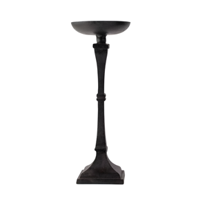 Support à bougie en aluminium robuste, en aluminium coulé, pour la décoration de la maison, finition noire mate, pilier à bougie fait main, personnalisé - Product Image 1