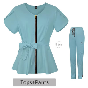 OEM Anti Wrinkle Washable Soft Fabric Nurse <b>Scrubs</b> Hospital Uniform Medical <b>Scrubs</b> Women Jogger <b>Scrubs</b> Sets - Product Image 1