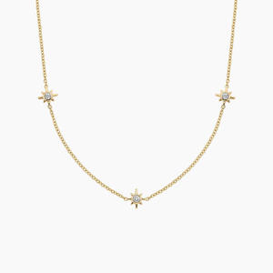 Collier chaîne à maillons étoiles célestes - Product Image 2