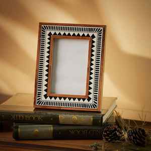 Cadre photo en bois style antique classique avec incrustation d'os, fait main, design personnalisé, avec cuivre très demandé pour la maison, le salon et l'hôtel - Product Image 6