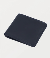 Dompet Kulit Asli Pria Warna Biru Dongker Ringan Model Pendek dengan Logo Kustom Berkualitas Tinggi Tren Terbaru Harga Grosir OEM 2026