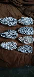 Bloques de Madera Artesanales para Impresión Textil, Grabado Floral Tallado a Mano, Sello de Madera de Teca, Herramienta de Artesanía para Impresión DIY al por Mayor - Product Image 3