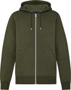 Sweat à capuche zippé pour homme, coupe ample, en molleton uni teint, 300g, avec poche, respirant, 100% coton, écologique, pour l'hiver et les activités sportives - Product Image 1