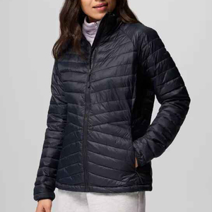 Custom Women's <b>Cropped</b> Hooded <b>Puffer</b> <b>Jacket</b> Lightweight Quilted Winter Coat Embroidered Athletic Outerwear - Product Image 1