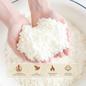 Flocons de cire de soja 100% pure pour travaux sur mesure |   Forme carrée naturelle et écologique pour bougies votives et décoration intérieure |   Paquet de 1 kg - Product Image 3