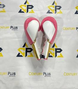 Nouvelles gants de boxe en cuir véritable de vachette, design élégant, haute qualité, blanc, rose, doré, avec lacets, logo personnalisé, pour l'entraînement. - Product Image 5
