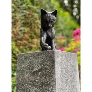 Statue de chat en fonte, fournitures de jardin de style ferme, figurine de chat décorative en bronze, décoration de table, accessoires pour la maison et le salon - Product Image 1