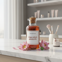Huile absolue de lotus rose pur, Nelumbo Nucifera, qualité thérapeutique, ingrédient de parfumerie florale naturelle, extrait par solvant