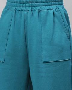 Ensemble jogging deux pièces pour femme, en tissu écologique uni, avec sweat à capuche et pantalon de jogging, tenue de sport décontractée, taille à cordon de serrage, confortable pour tous les jours - Product Image 2