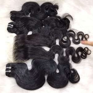 ผมต่อแบบตรงจากธรรมชาติบริสุทธิ์ของ100% ผมสีอ่อน - Product Image 2