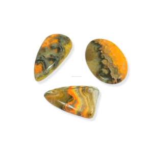 พลอยแจสเปอร์สีเหลืองธรรมชาติทรงคาโบชองขัดเงา ขนาด 20 มม.-35 มม. สำหรับทำจี้เครื่องประดับ - Product Image 2