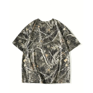 เสื้อยืดแขนสั้นผู้ชาย คอโอ ทรงปกติ ผ้าโพลีเอสเตอร์/คอตตอน ระบายอากาศได้ดี น้ำหนัก 220 กรัม สไตล์ลำลอง - Product Image 3