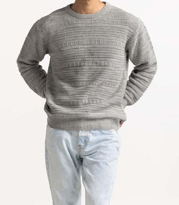 Suéter de Punto Jacquard Personalizado con Logotipo, Ropa de Invierno para Hombre de Talla Grande, Diseña Tu Propia Marca, Suéter de Punto Negro de Algodón y Lana para Hombre - Product Image 2