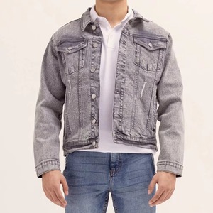 Nouvelle veste en jean en toile tendance, prix usine, résistante à l'hiver, écologique, coupe-vent, séchage rapide, qualité supérieure, col montant - Product Image 2