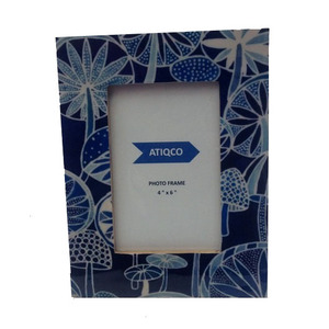 ATIQCO Modelo 788220 Decoración Elegante, Marcos de Fotos Hechos a Mano con Incrustaciones de Hueso Azul y Blanco Naturales, Marco de Fotos de Resina Vintage para Mesa - Product Image 1