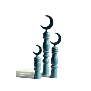Juego de soportes artesanales de luna creciente blanca. Decoración Premium para el Hogar con Acabado Artesanal de Alta Calidad para Decoración de Ramadán y Eid - Product Image 3