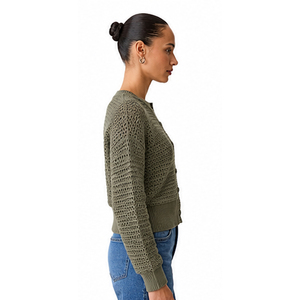 Top Design Women's Casual Wool/Cashmere <b>Varsity</b> <b>Cardigan</b> Sweater Front Logo Knit O-Neck Autumn Sweater - Product Image 2