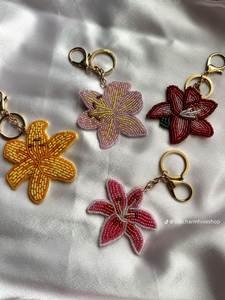 Colorful Handmade Embroidery Keychain with Decorative Beads for Bags <b>Backpacks</b> and <b>Purses</b> - Product Image 6