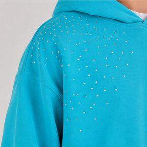 High Quality Customized Made <b>Rhinestone</b> Hoodie Pullover 100% Cotton Made <b>Rhinestone</b> <b>Hoodies</b> For Adults Men - Product Image 6