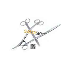 Ciseaux microvasculaires Satinsky en acier inoxydable, instrument chirurgical de classe III, pointe arrondie à angle, manuel, certifié CE, AISI 420 - Product Image 2