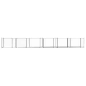 Jaula Grande y Resistente para Perros, de Acero Galvanizado Gris - Product Image 4