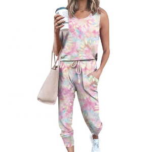 Conjunto de Yoga de alta calidad para mujer, Top y pantalones sin mangas estampados, ropa deportiva de talla grande para uso en el gimnasio, 2022 - Product Image 6