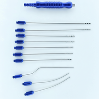 Cánula de Liposucción Luer Lock con Mango, Juego de 10 Piezas de Instrumentos Quirúrgicos