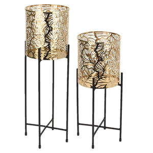 Jardinières en or plaqué or en gros, différentes tailles, pour décorer le jardin, avec des éléments en fer forgé - Product Image 4