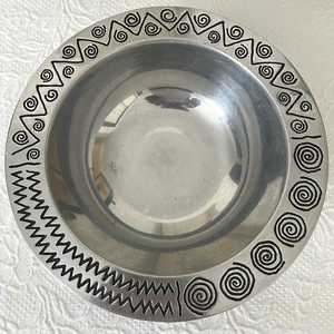 Bol de service de grande taille en acier inoxydable plaqué argent de haute qualité, forme ronde, pour salades et desserts, à poser sur la table - Product Image 5