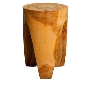 Tabouret trépied artisanal moderne rustique en racine de teck ARTERRA Premium pour villa, hôtel et appartement - Product Image 1