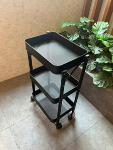 Carrito de Almacenamiento Multifuncional Lumetal Vietnam para Interiores, Plegable, de Tres Niveles, Minimalista, Tipo Piso, para Sala de Estar - Product Image 3