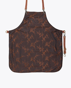 Capa de Peluquería Negra de Tela con Cintura Ajustable para Barbería - Product Image 2