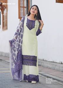 Conjunto de Kurti de Georgette Pesado de Alta Calidad con Cuello Bordado a Mano y Estampado Digital, Proveedor de India, Moda Femenina - Product Image 5