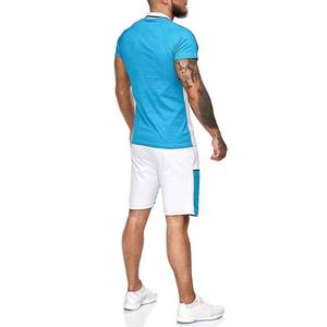 summer custom cotton sweatsuit gym set jogging suit two piece shirt and shorts sets - Product Image 2