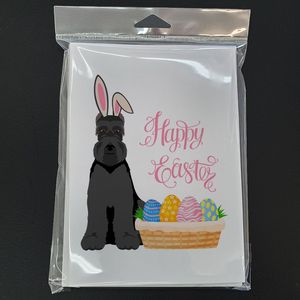 Whimsical A7 Size 5x7 Black Schnauzer <b>Easter</b> Greeting <b>Cards</b> <b>Pack</b> of 8 Blank Note <b>Cards</b> with Envelopes - Product Image 3