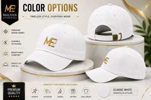 Gorra de Béisbol de Mezclilla Blanca de Moda 2026, 6 Paneles, Ajustable con Hebilla Metálica, Unisex, Casual, 100% Algodón, con Pedrería, Talla Única - Product Image 3